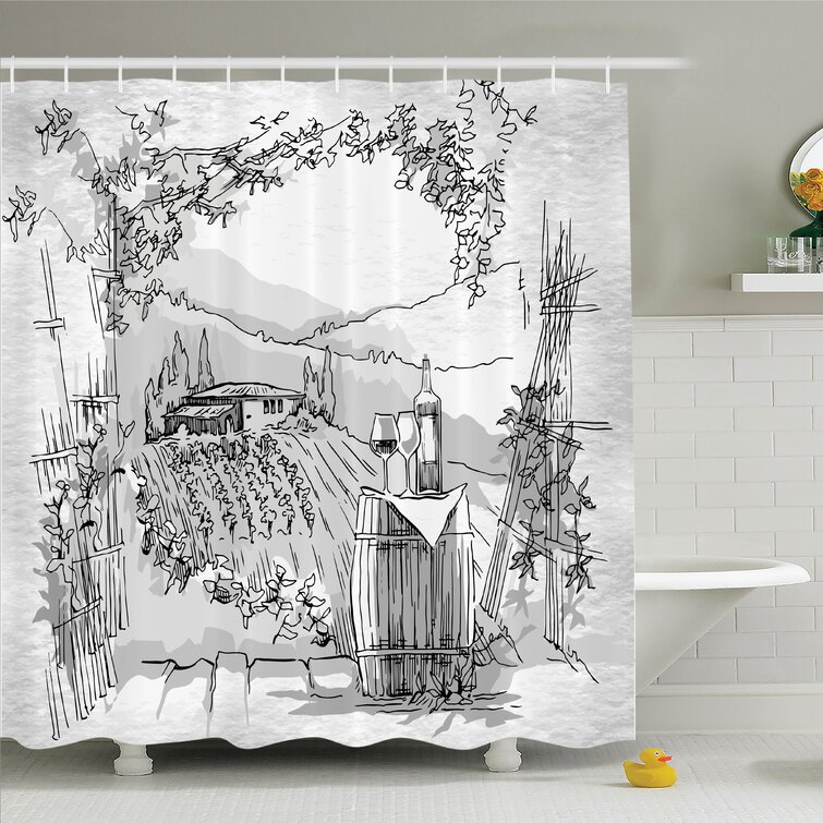 shower curtain drawing