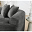 Canapé modulaire courbé à 4 places Modern Cloud, canapé de salon à compression minimaliste, sans assemblage requis, chenille, gris foncé-1125488661