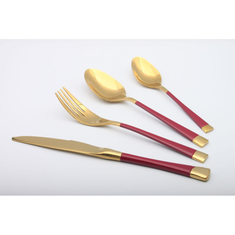 Ensemble de couverts 24 pièces, service de couverts en acier inoxydable pour 6 personnes, vaisselle de table moderne pour la maison