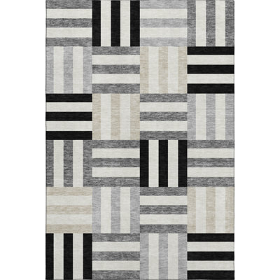 Premium Machine Washable Mayfield AMF2332 Geometric Rug
