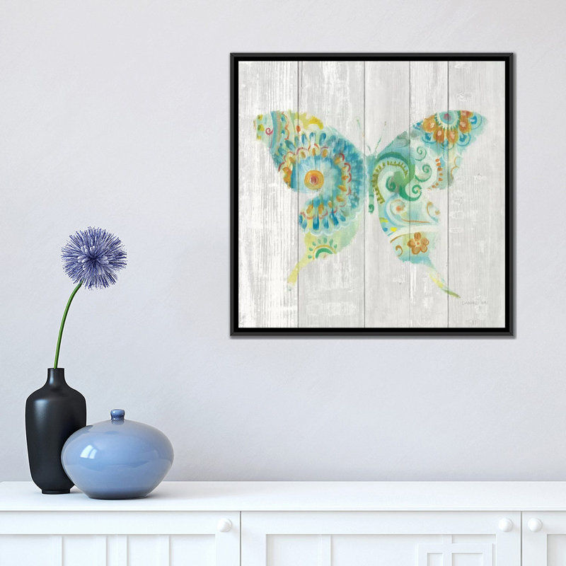Ix, impression sur toile tendue Spring Dream Paisley, H 26 po x l 26 po x P 1,5 po, Toile tendue, Pas de tapis