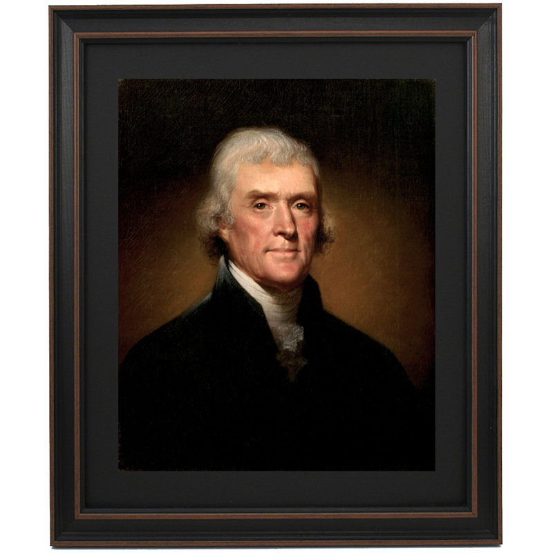 Portrait de Thomas Jefferson par Rembrandt Peale | Reproduction encadrée, H 36 po x l 30 po