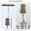 Parasol de patio double face de 9,5 pi Outsunny-376159859