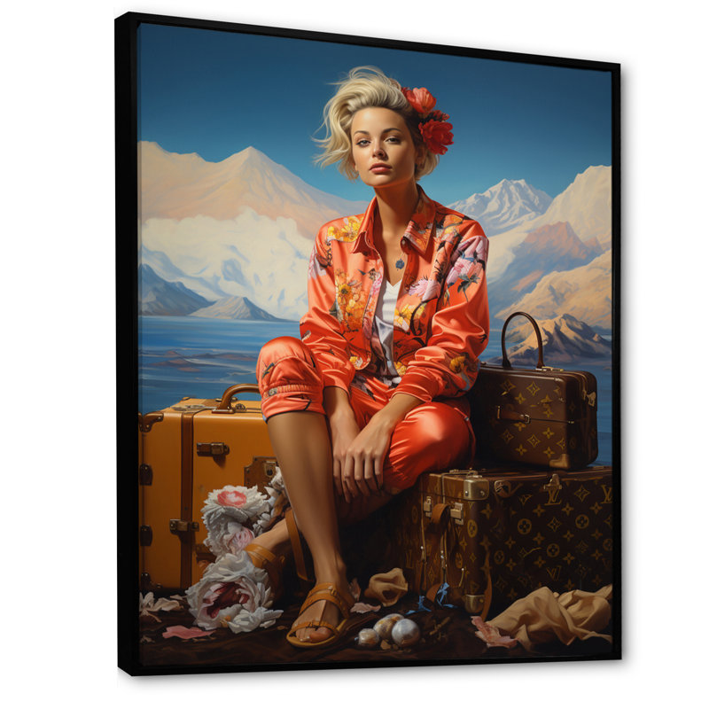 Lv Fashion Wanderlust I - Imprimé, H 32 po x l 24 po x P 1 po, Cadre flottant noir