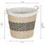 Panier tissé avec poignées et doublure en coton tissé à la main et fibres de papier