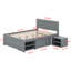 Lit plateforme double avec tiroir et deux tablettes-1678988220