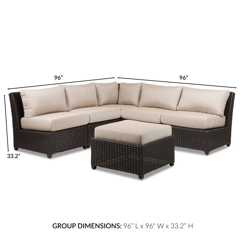 Siesta Key Outdoor 5 - Seat Patio Sectional