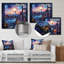 «Blue NYC At Night Window View II - New York City», art mural en métal-1567429728