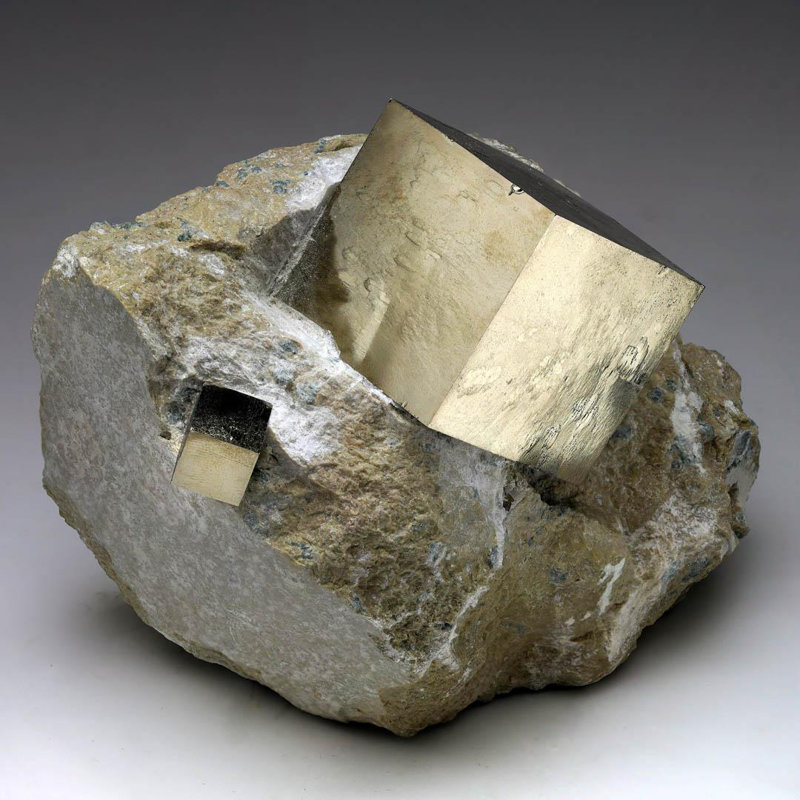Spanish Pyrite Cubes on Basalt Matrix // 2.72 Lb.