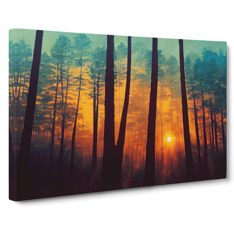 Summer Forest Sunset Vol.1 - Wrapped Canvas, 40cm H x 60cm W x 3cm D