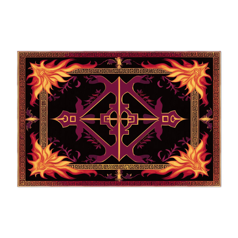 Ornamented Bloom Indoor And Outdoor Area Rug, Rectangle 3' x 5'