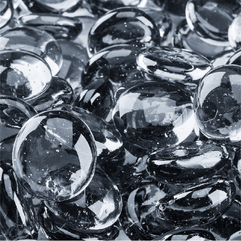 10 Lb. Fire Glass, Storm Gray