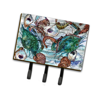 Metal Wall Organizer with Key Hooks