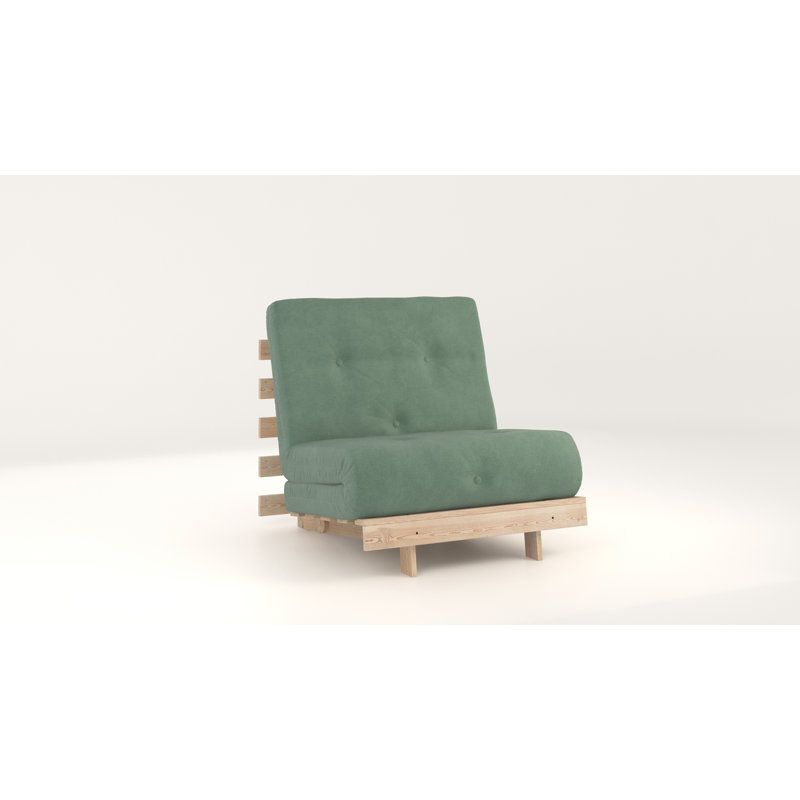 Chenango 75cm Upholstered Futon Chair, Sage Green