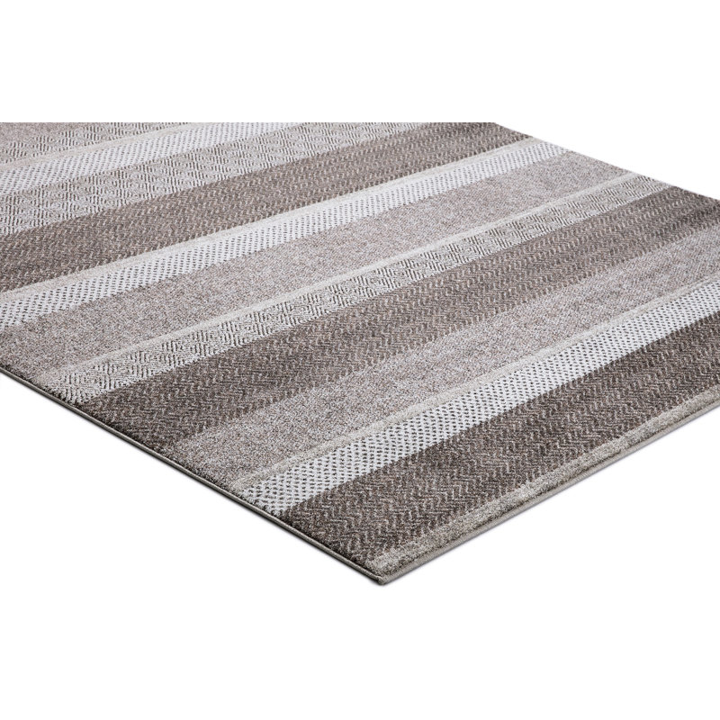 Berlene brun rayé non patiné brun, Rectangle 9 pi 3 po x 12 pi 6 po