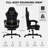 Adjustable Reclining Ergonomic Faux Leather Swiveling PC & Racing Game Chair-1176763057