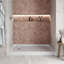 Base de douche 60 po x 36 po en alcôve en acrylique blanc brillant avec drain à gauche, drain inclus-115186103