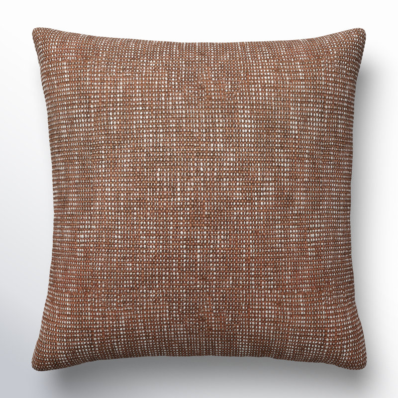 Danube Throw Pillow, 22"H x 22"W, Brown/White, Pillow Cover Only - No Insert