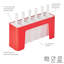 Tovolo Modern Pop Molds with Tray (Set of 6)