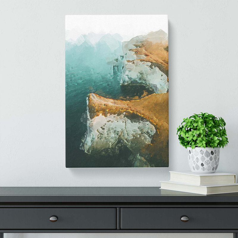 Old Harry Rocks In Dorset - Wrapped Canvas Painting, 50cm H x 35cm W x 3cm D