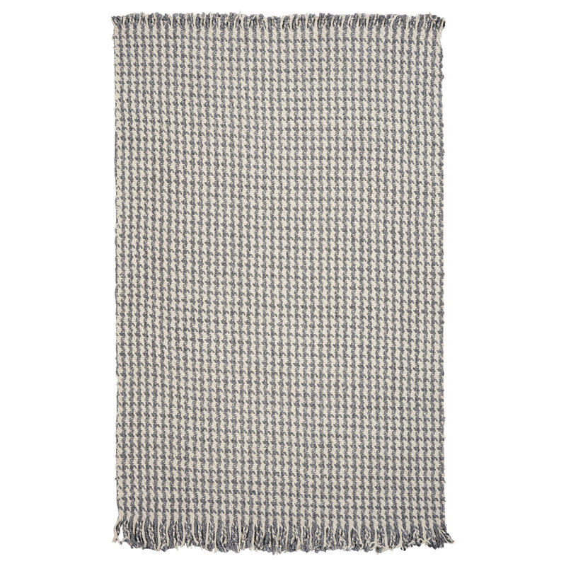Hogan Geometric Handmade Hand-Woven Wool Beige/Gray Area Rug, Rectangle 3'3" x 5'3"