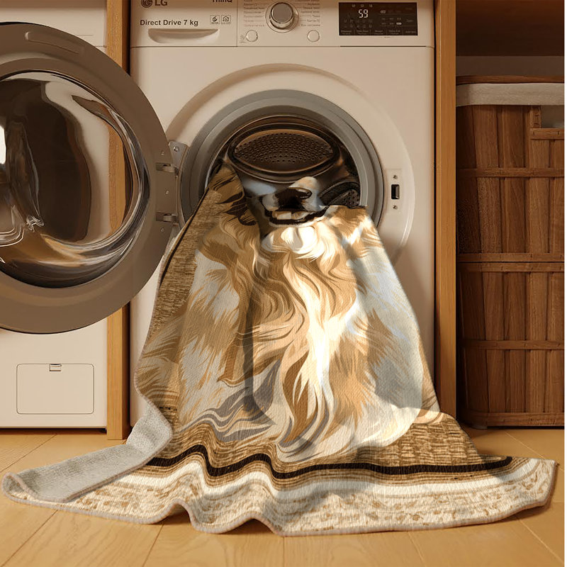 Washable Golden Retriever Dogs Area Rug, Runner 2' x 5'