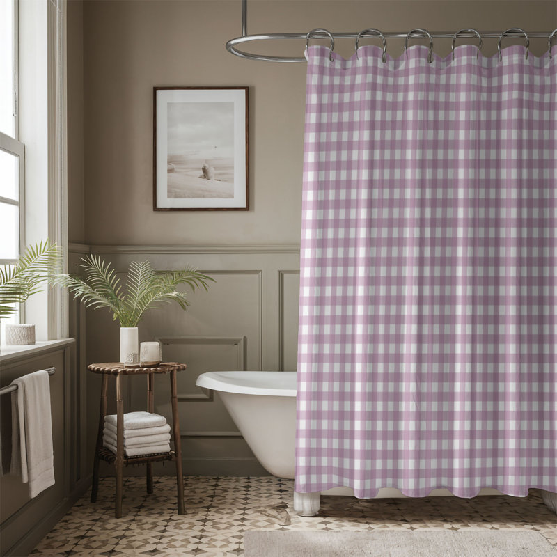 Rideau de douche lilas Poise - Premium 0129, H 74 po x l 71 po