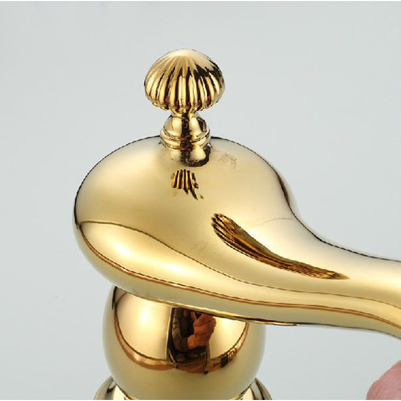 Nantes Ivory Dual Handle Mixer Tap Gold Bathroom Faucet – Elegant Luxury for Your Bathroom