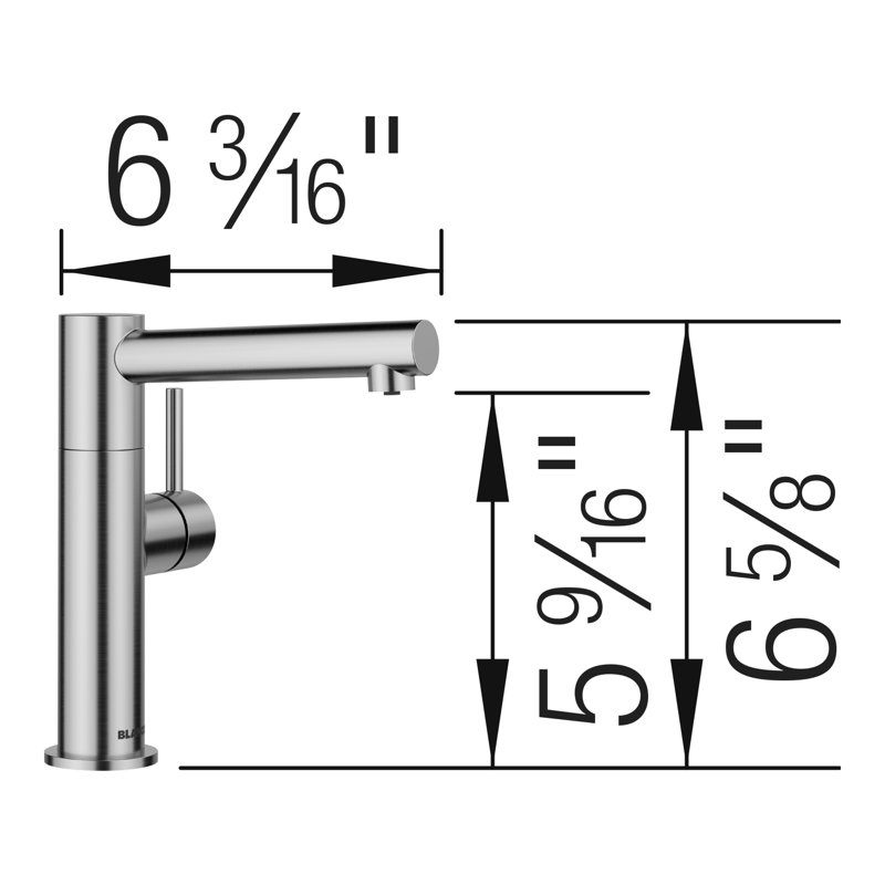 Alta II Low Arc Beverage Faucet - RO Compatible, PVD Steel