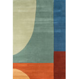 New Wave Hand Woven Wool Geometric Area Rug