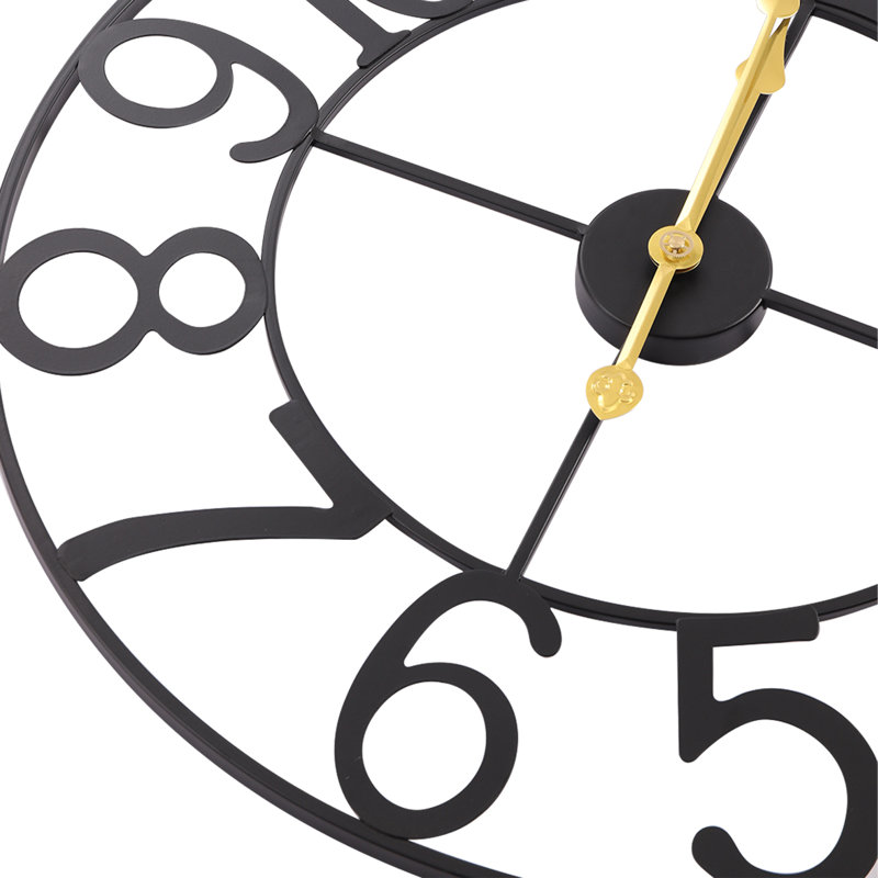 Horloge murale 23,6 po sans pile