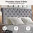 Winston Porter Fabric Upholstered Bed Frame with Adjustable Headboard-1021784459-1021784455