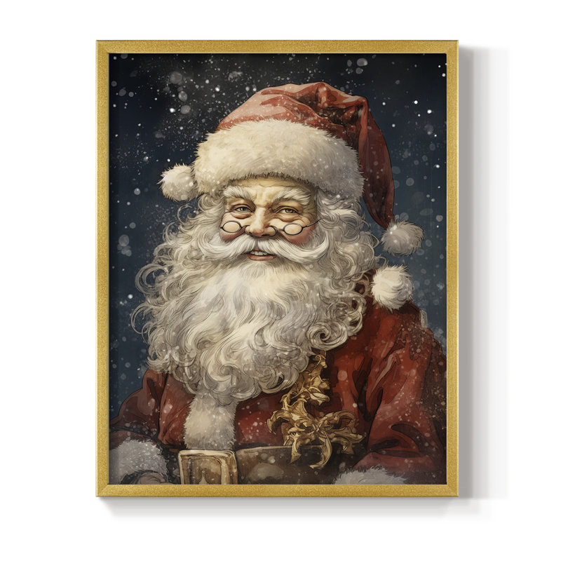 «Christmas Holiday Art», reproduction d'art encadrée CDL, H 11 po x l 9 po, Doré
