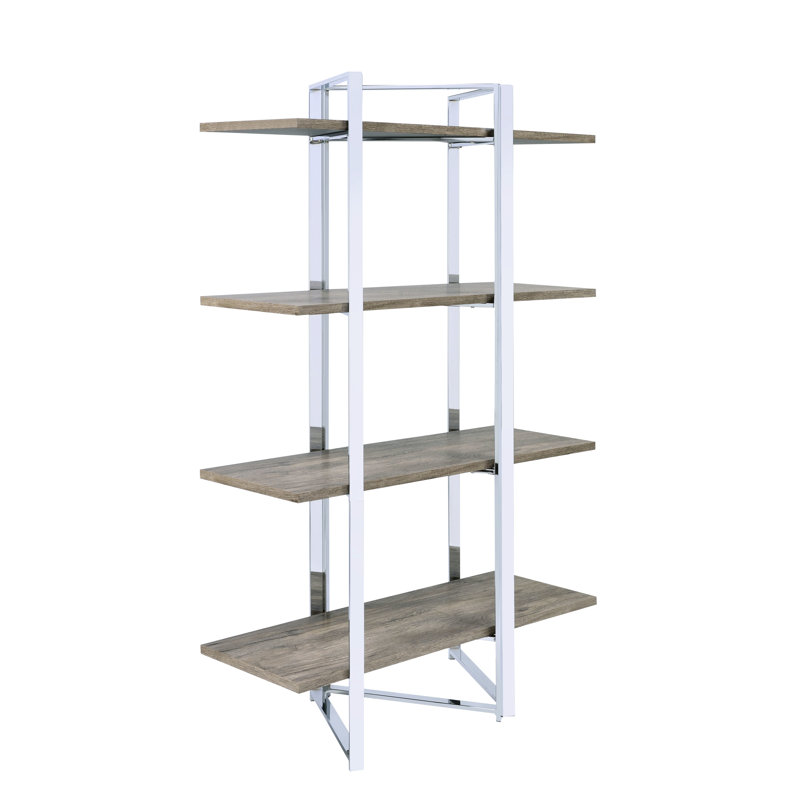 Natural And 4-Shelf - Enhance Your Home Decor With Function Attractive Stylish Bookshelf In Ideal For Displaying Plants Construction