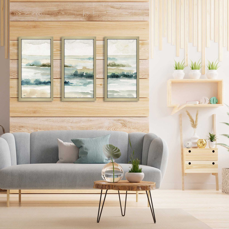 «Pastel Panorama» par Nan - ensemble de 3 photos encadrées, H 25,5 po x l 40,5 po x P 1 po