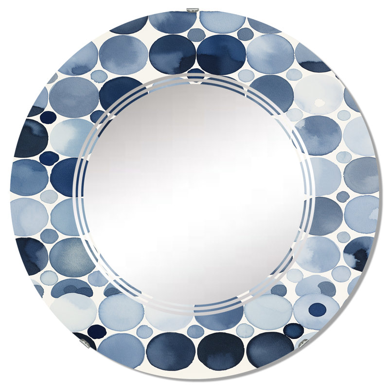 Derryhirk - Miroir mural moderne rond, 32 po x 32 po