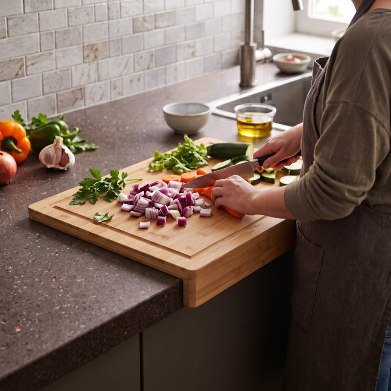 Selica Counter Edge Bamboo Butcher Block Board