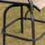 Ensemble de 2 tabourets de bar pivotants d'extérieur avec accoudoirs, chaises de patio à hauteur de bar avec structure en acier pour balcon, bord de piscine, cour