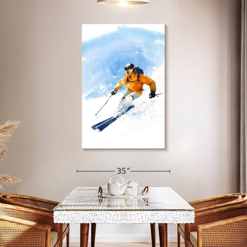 Sireci Skier In Action, 48" H x 32" W