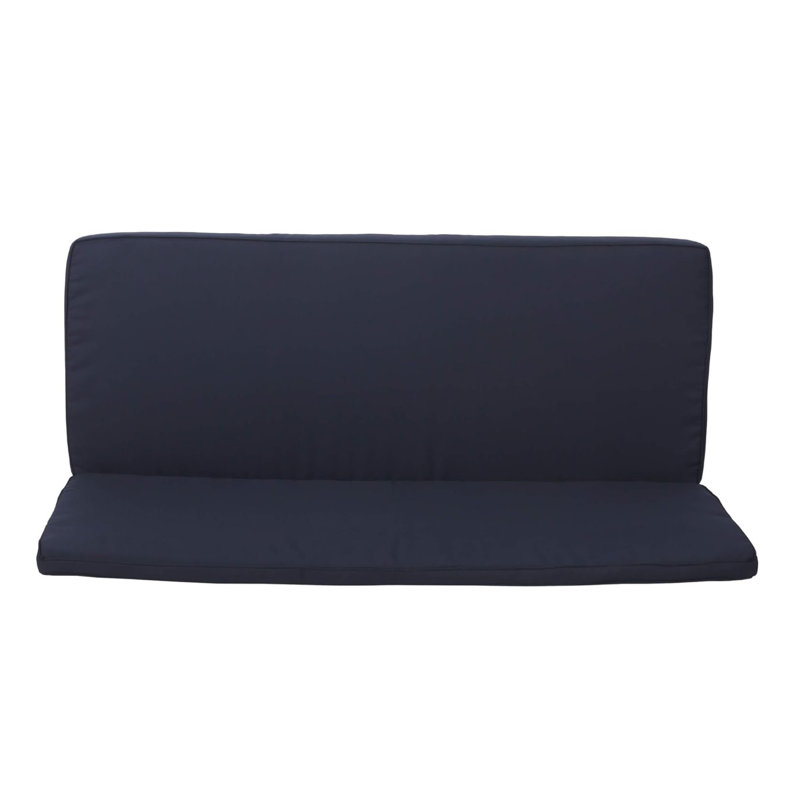 Ensemble de coussins de causeuse Roomfitter Carolina, coussins de dossier et de siège, tissu hydrofuge, bleu marine, ensemble de 2