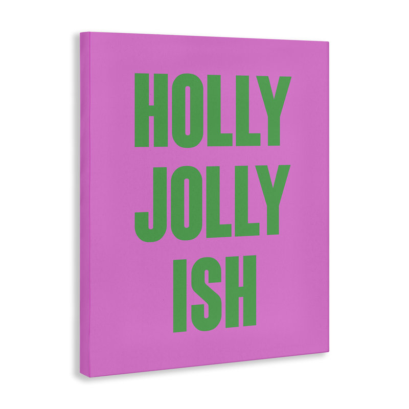  «Holly Jolly Ish Humor», art mural sur toile par House of Lulu, H 40 po x l 30 po