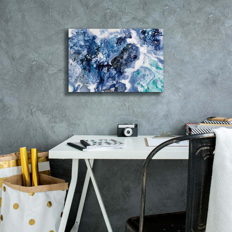 «Tidal Reflection C» par Silvia Vassileva, art mural sur toile, H 12 po x l 18 po