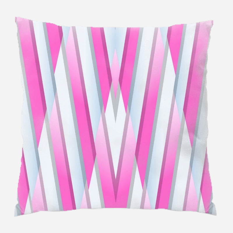 Geometric Microsuede Reversible Throw Pillow