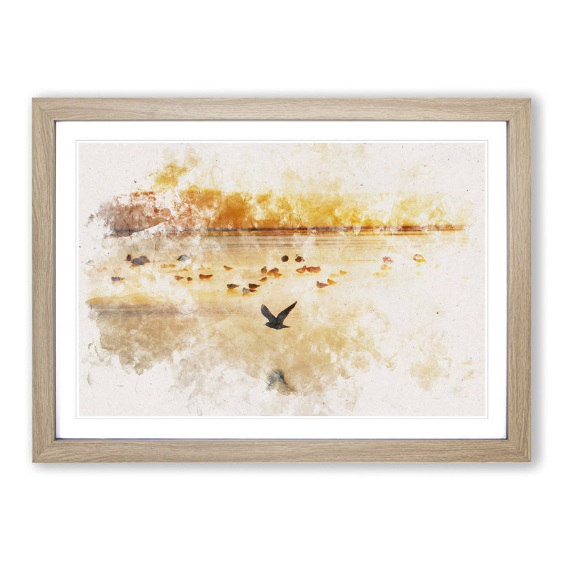 Birds on the Beach - Framed Print, Oak Framed, 40cm H x 60cm W x 2cm D