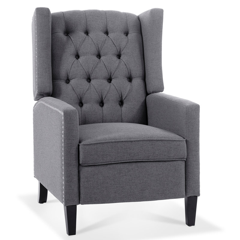 Upholstered Massage Chair, Gray 