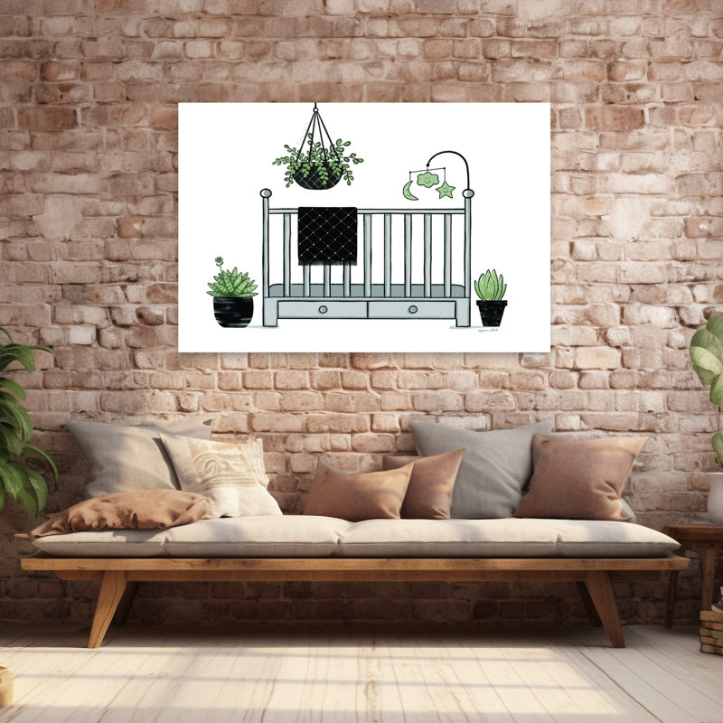 Baby's Crib Art, 40" H x 60" W