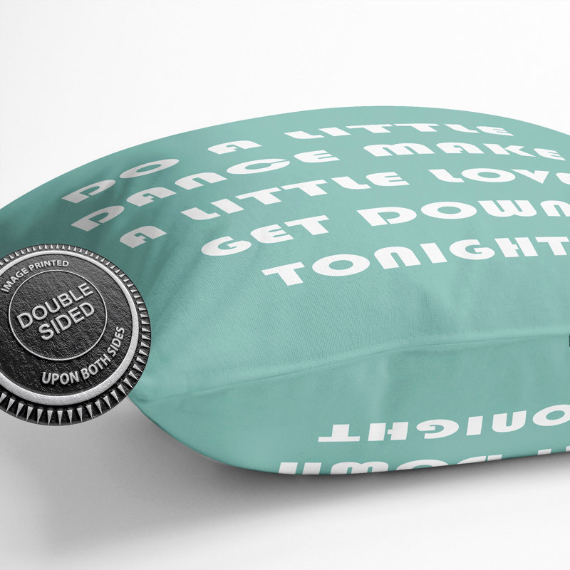 Do A Little Dance Typography Square Throw Cushion, 40cm H x 40cm W x 15cm D