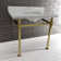 Monarch Marble Rectangular Console Bathroom Sink with Overflow