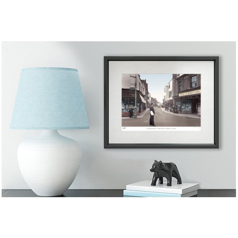 Faversham, Preston Street C1955 - Single Picture Frame Print, 28cm H x 36cm W x 2.3cm D