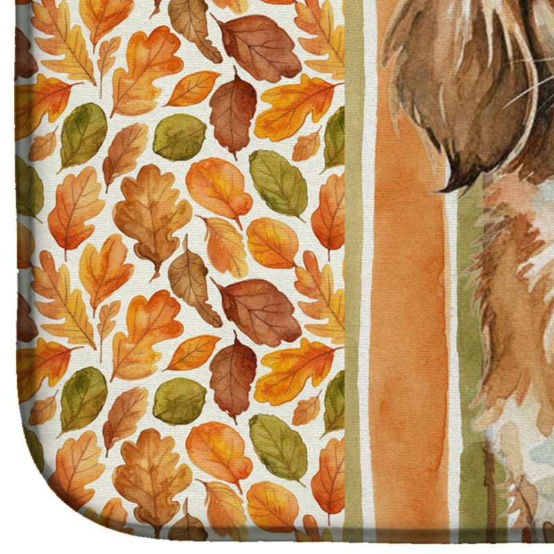 Tibetan Spaniel Heirloom Fall Dish Drying Mat